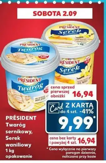 Kaufland Twaróg waniliowy 1 SZT 1 KG oferta