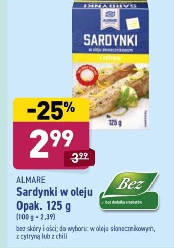 ALDI Sardynki w oleju 125g oferta