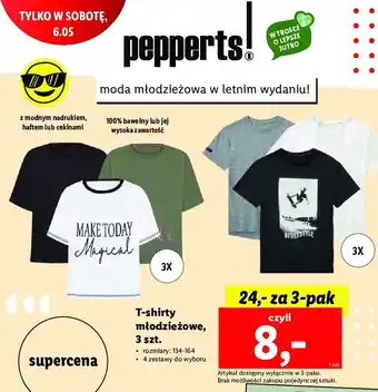 Lidl T-shirt młodzieżowy 1 OPAK 2 SZT oferta