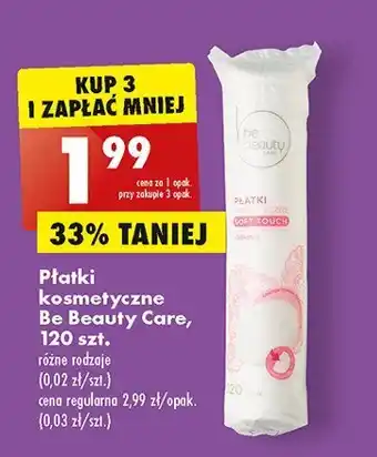 Biedronka Płatki kosmetyczne soft touch 1 OPAK 120 SZT oferta