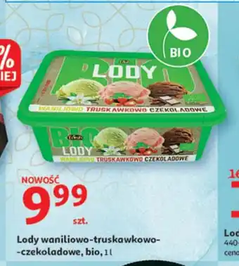 Auchan Lody waniliowo-truskawkowo-czekoladowe 1l oferta