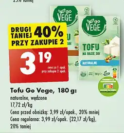 Biedronka Tofu naturalne 1 SZT 180 G oferta