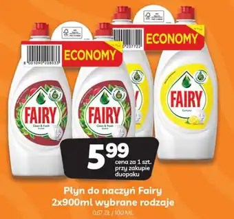 Delfin Płyn do mycia naczyń Fairy 2x900ml oferta