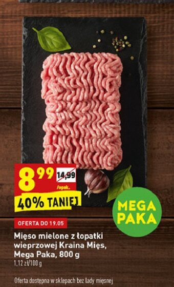 Biedronka Mięso mielone z łopatki wieprzowej 1 SZT 800 G oferta