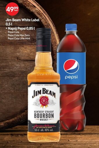 Żabka Jim Beam White Label 0,5l + Napój Pepsi 0,85l oferta