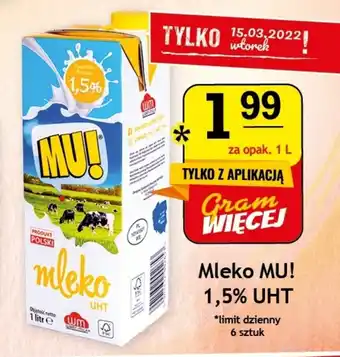 Gram Market Mleko Mu! 1,5% UHT 1l oferta