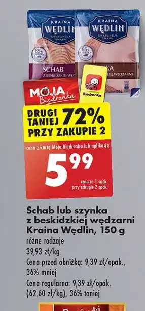 Biedronka Schab z beskidzkiej wędzarni 1 SZT 150 G oferta