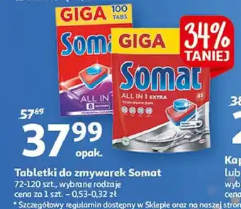 Auchan Tabletki do zmywarek giga 1 OPAK 120 SZT oferta