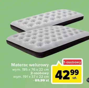 Carrefour Materac welurowy 185 x 76 x 22 cm 1 SZT oferta