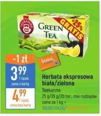 E.Leclerc Herbata ekspresowa biała/zielona 25g oferta