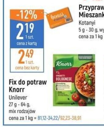 E.Leclerc Fix do potraw Knorr 27-64g oferta