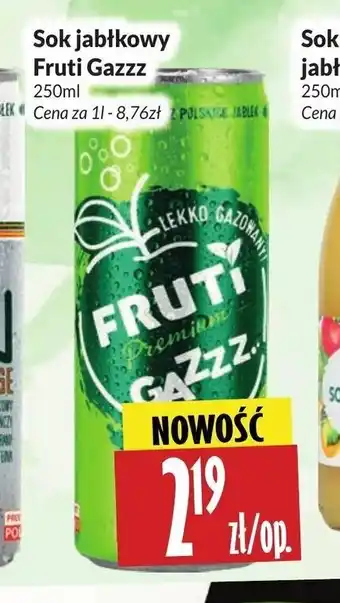 Hala Wola Sok jabłkowy Fruti Gazzz 250ml oferta