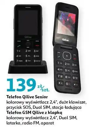 Auchan Telefon dla seniora z klapką 2.4" 1 SZT oferta