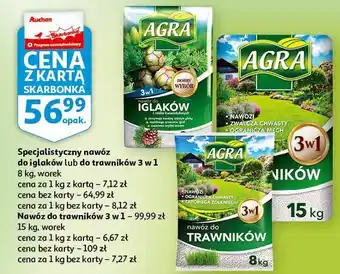 Auchan Nawóz do trawników 1 SZT 15 KG oferta