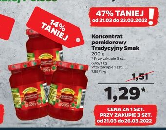 Netto Koncentrat pomidorowy Tradycyjny Smak oferta