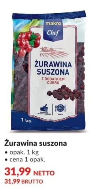 Makro Żurawina suszona 1kg oferta