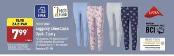 ALDI Legginsy dziewczęce 2 pary oferta