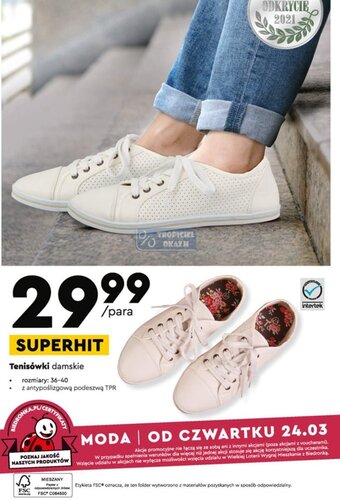 Biedronka Tenisówki damskie oferta