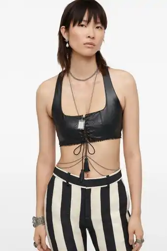 ZARA Leather bralette - limited edition oferta