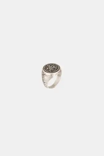 ZARA Limited edition embossed signet ring oferta