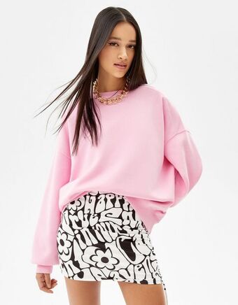 Bershka Wzorzysta marszczona spódnica mini oferta