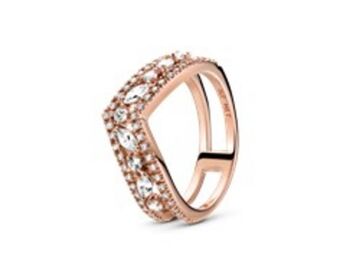 Pandora Błyszczący podwójny pierścionek wishbone oferta