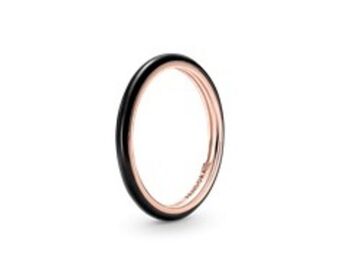 Pandora Czarny emaliowany pierścionek pandora me oferta