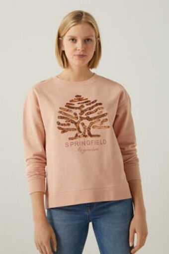 Springfield Tree logo sweatshirt with sequins oferta