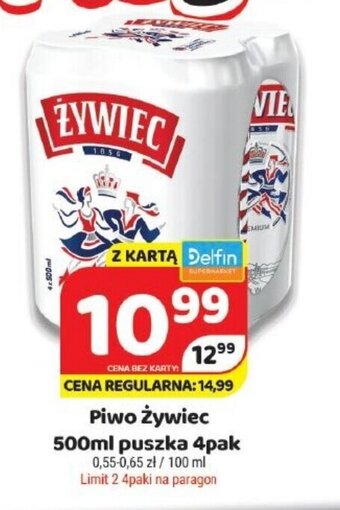 Delfin Piwo Żywiec 4x500ml oferta