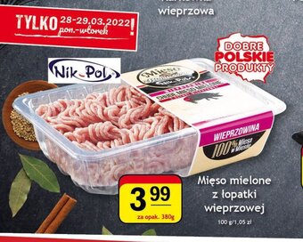 Gram Market Mięso mielone z łopatki wieprzowej 380g oferta