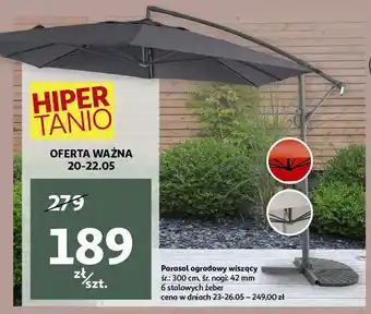 Auchan Parasol ogrodowy wiszący 3 m 1 SZT oferta