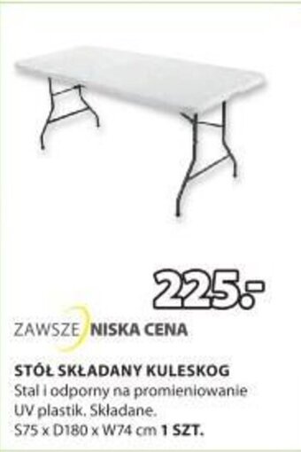 JYSK Stół składany Kuleskog oferta