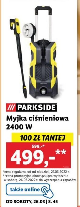 Lidl Myjka ciśnieniowa 2400W oferta