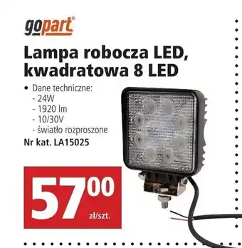 Grene Lampa robocza LED, kwadratowa 8 LED oferta