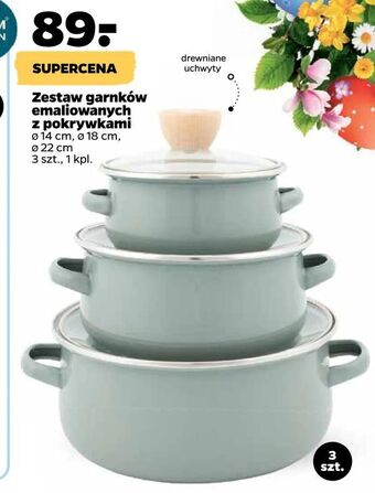 Netto Zestaw garnków emaliowanych z pokrywkami oferta