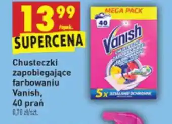 Biedronka Chusteczki zapobiegające farbowaniu Vanish 40 prań oferta