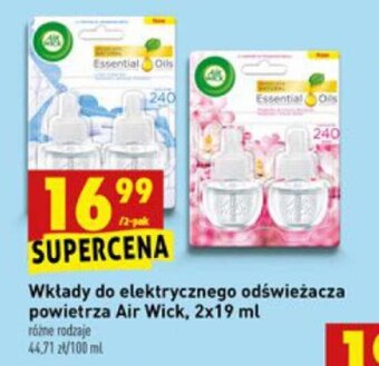 Biedronka Wkład do elektrycznego odświeżacza powietrza Air Wick 2x19ml oferta