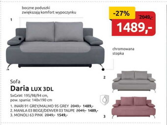 Black Red White Sofa Daria Lux 3DL oferta