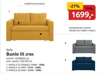 Black Red White Sofa Bunio III 2FBK oferta