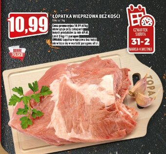Topaz Łopatka wieprzowa bez kości 1kg oferta