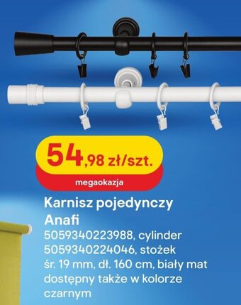 Karnisz pojedynczy Anafi