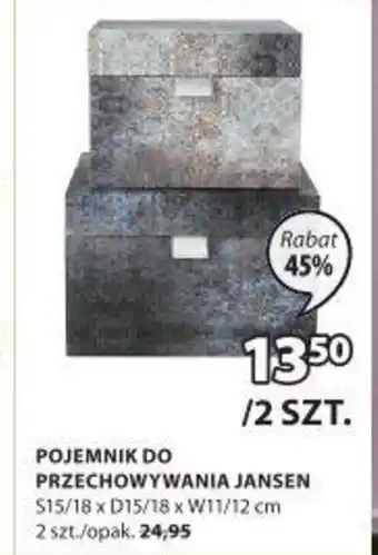 JYSK Pojemnik do przechowywania Jansen 2szt. oferta