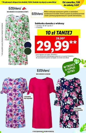 Lidl Sukienka damska xs-l oferta