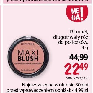 Rossmann Róż do policzków oferta