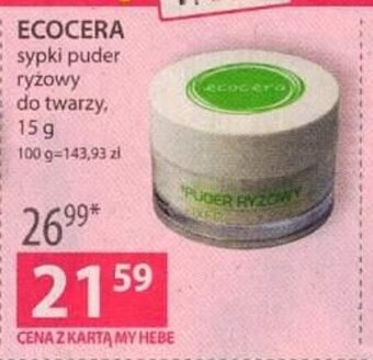 Hebe Ecocera sypki puder ryżowy do twarzy 15g oferta