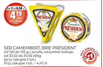 Stokrotka Ser Camembert, Brie President 120-125g oferta