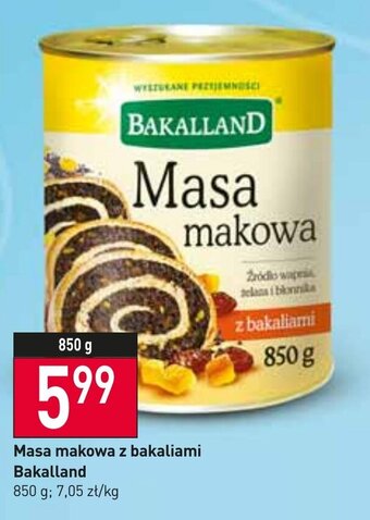 Stokrotka Masa makowa z bakaliami Bakalland 850g oferta