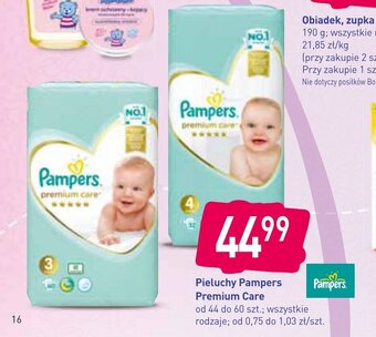 Stokrotka Pieluchy Pampers Premium Care 44-60 szt. oferta