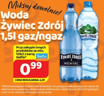 Delfin Woda Żywiec Zdrój 1,5l oferta