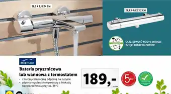 Lidl Bateria prysznicowa lub wannowa z termostatem oferta